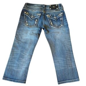 Vintage Y2K Miss Me Low Rise capris jeans Sz 26 with Embroidery